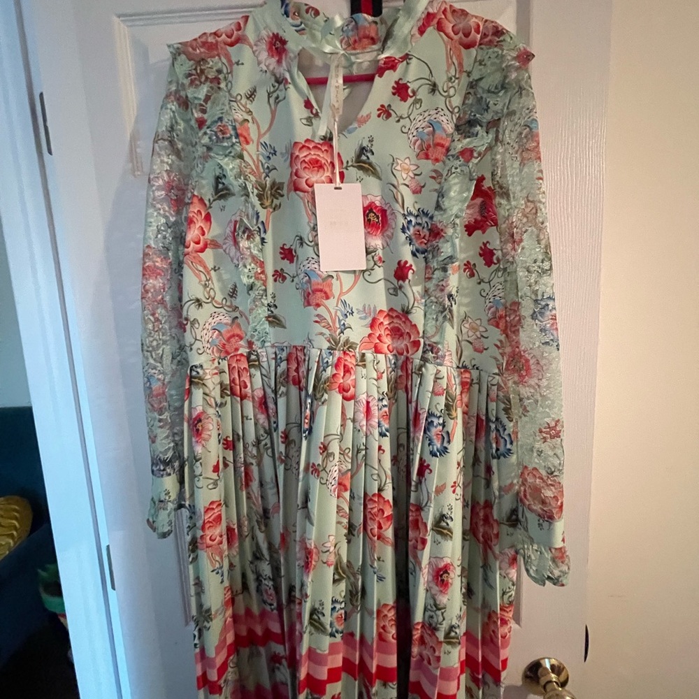 Floral Kids Dress with Ruffle Details